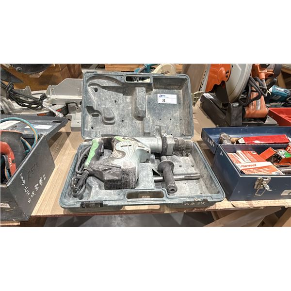 HITACHI DH40 MR ELECTRIC SDS-MAX ROTARY HAMMER DRILL IN HARD TRANSPORT CASE