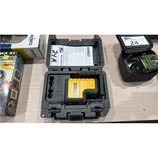 DEWALT DW08302CG GREEN SELF LEVELING 3-SPOT LASER LEVEL IN HARD TRANSPORT CASE