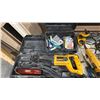 Image 2 : LARGE GROUP OF ASSORTED ELECTRIC DEWALT TOOLS- PALM SANDERS, JIG SAW, PLATE JOINER, RECIPROCATING