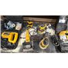 Image 3 : LARGE GROUP OF ASSORTED ELECTRIC DEWALT TOOLS- PALM SANDERS, JIG SAW, PLATE JOINER, RECIPROCATING