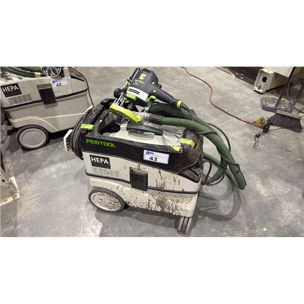 FESTOOL CT26E HIGH PERFORMANCE MOBILE DUST EXTRACTOR WITH HOSE & FESTOOL 0F 1400 EQ ROUTER