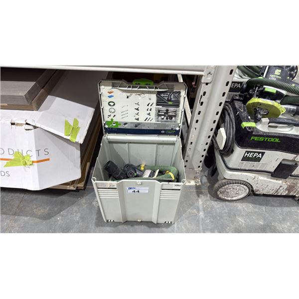 FESTOOL ETS 150/5 EQ RANDOM ORBITAL SANDER ATTACHMENT, HOSE & VACUUM NOZZLE ATTACHMENTS IN STORAGE