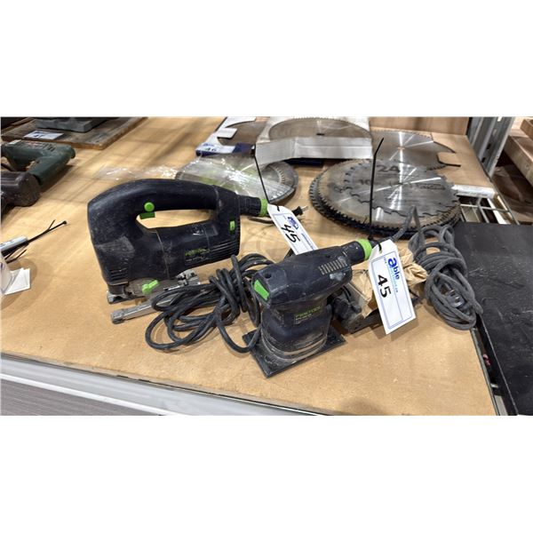 2 FESTOOLS ELECTRIC TOOLS- RTS 400 EQ PALM SANDER & PSB 300 EQ JIGSAW