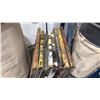Image 2 : GROUP OF 6 FOLDING PLASTIC SAWHORSES & 2 BALANCING MATERIAL CARTS