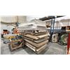 Image 1 : LARGE GROUP OF ASSORTED SIZED MDF PLYWOOD SHEETS, MOSTLY FINISHED, ASSORTED SIZES, ASSORTED FINISH,