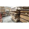 Image 2 : LARGE GROUP OF ASSORTED SIZED MDF PLYWOOD SHEETS, MOSTLY FINISHED, ASSORTED SIZES, ASSORTED FINISH,