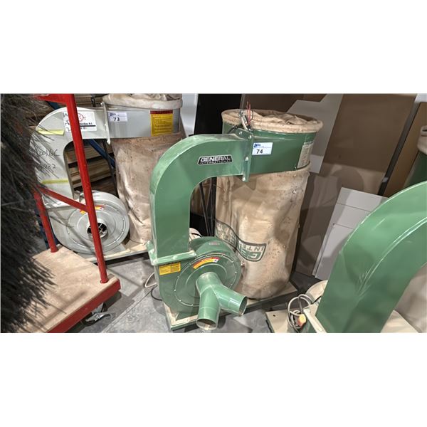 GENERAL INTERNATIONAL 10-110M1 INDUSTRIAL SINGLE BAG MOBILE DUST COLLECTOR