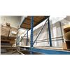 Image 5 : 2 BAYS OF BLUE PALLET RACKING W/PLYWOOD DECK SHELVING -(3) 12' UPRIGHTS AND (8) 9' SIDE RAILS