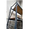Image 3 : SINGLE BAY OF BLUE PALLET RACKING W/PLYWOOD DECK SHELVING -(2) 12' UPRIGHTS AND (4) 9' SIDE RAILS