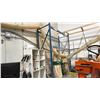 Image 1 : SINGLE BAY OF BLUE PALLET RACKING -(2) 12' UPRIGHTS AND APPROX (8) 9' SIDE RAILS
