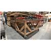 Image 2 : WOODEN MOBILE SHOP TABLE *LAST DAY REMOVAL* *CONTENTS NOT INCLUDED*