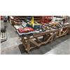 Image 1 : WOODEN MOBILE SHOP TABLE *LAST DAY REMOVAL* *CONTENTS NOT INCLUDED*