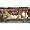 Image 3 : WOODEN MOBILE SHOP TABLE *LAST DAY REMOVAL* *CONTENTS NOT INCLUDED*