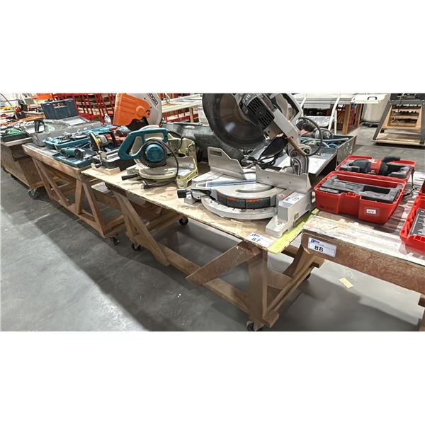 WOODEN MOBILE SHOP TABLE *LAST DAY REMOVAL* *CONTENTS NOT INCLUDED*