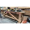 Image 3 : WOODEN MOBILE SHOP TABLE *LAST DAY REMOVAL* *CONTENTS NOT INCLUDED*