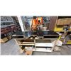 Image 1 : BLUM MINIPRESS P PNEUMATIC FEED DRILLING AND HARDWARE INSERTION MACHINE ON WOODEN SHOP CABINET