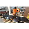Image 2 : BLUM MINIPRESS P PNEUMATIC FEED DRILLING AND HARDWARE INSERTION MACHINE ON WOODEN SHOP CABINET