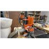Image 5 : BLUM MINIPRESS P PNEUMATIC FEED DRILLING AND HARDWARE INSERTION MACHINE ON WOODEN SHOP CABINET