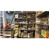 Image 1 : LARGE SHELVING UNIT AND CONTENTS- HARDWARE, PAINTS, ELECTRICAL COMPONENTS, PLUMBING COMPONENTS,
