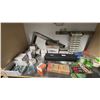 Image 11 : LARGE SHELVING UNIT AND CONTENTS- HARDWARE, SCREWS, STAPLES, RUBBER STRIPPING, NAILS, DRILL BITS