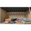Image 12 : LARGE SHELVING UNIT AND CONTENTS- HARDWARE, SCREWS, STAPLES, RUBBER STRIPPING, NAILS, DRILL BITS