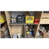 Image 3 : LARGE SHELVING UNIT AND CONTENTS- HARDWARE, SCREWS, STAPLES, RUBBER STRIPPING, NAILS, DRILL BITS