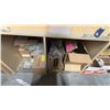 Image 8 : LARGE SHELVING UNIT AND CONTENTS- HARDWARE, SCREWS, STAPLES, RUBBER STRIPPING, NAILS, DRILL BITS