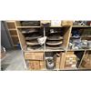 Image 3 : LARGE SHELVING UNIT AND CONTENTS- RUBBER STRIPPING, HARDWARE, SCREWS, STRETCH FILM, SINKS & MORE