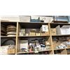 Image 4 : LARGE SHELVING UNIT AND CONTENTS- RUBBER STRIPPING, HARDWARE, SCREWS, STRETCH FILM, SINKS & MORE