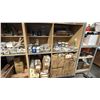 Image 7 : LARGE SHELVING UNIT AND CONTENTS- RUBBER STRIPPING, HARDWARE, SCREWS, STRETCH FILM, SINKS & MORE