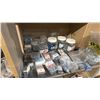 Image 8 : LARGE SHELVING UNIT AND CONTENTS- RUBBER STRIPPING, HARDWARE, SCREWS, STRETCH FILM, SINKS & MORE