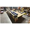Image 3 : LARGE WOODEN SHOP TABLE WITH BENCH VISE *CONTENTS ON TOP NOT INCLUDED*