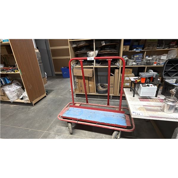 RED METAL PANEL/MATERIAL CART