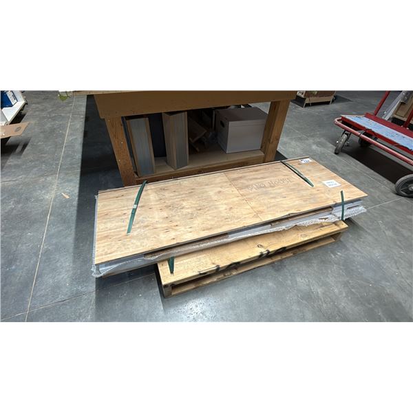 STONE COUNTERTOP PIECES IN WOODEN BOX