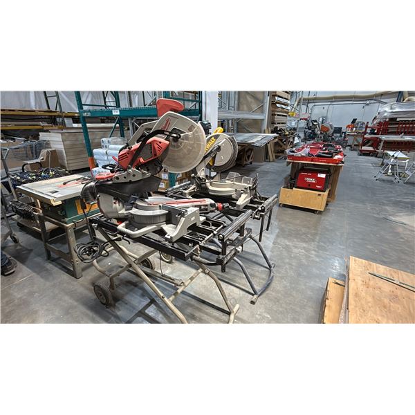 MILWAUKEE 12" SLIDING COMPOUND MITER SAW ON DELTA MITER SAW/PLANER STAND
