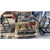 Image 1 : LARGE GROUP OF ASSORTED WOOD CLAMPS ON MOBILE CART/STAND- BESSEY, ROK, SAMONA, POWERSONIC, IRWIN