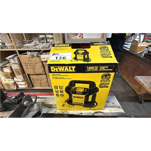 DEWALT JUMP STARTER & DIGITAL AIR COMPRESSOR