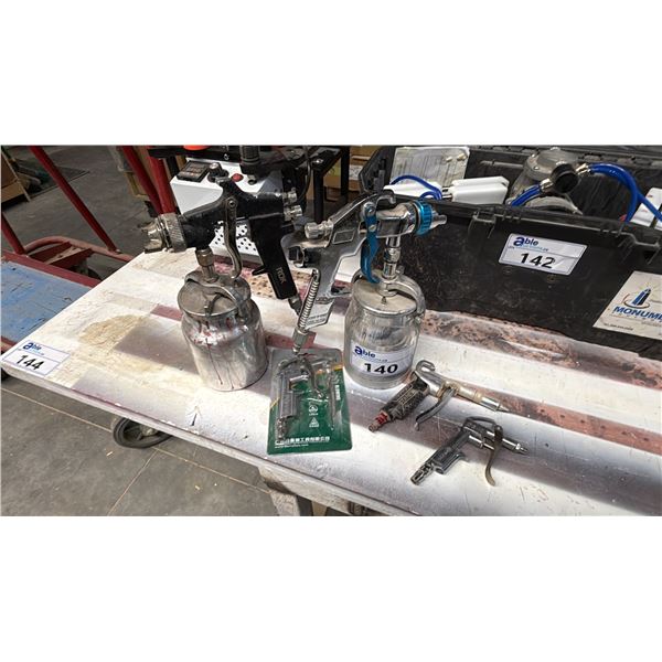 2 PAINT SPRAYERS WITH 3 AIR NOZZLES