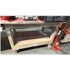 Image 3 : WOODEN MOBILE SHOP TABLE *CONTENTS NOT INCLUDED*