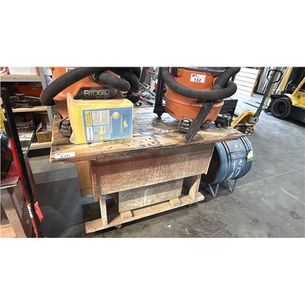WOODEN MOBILE SHOP TABLE *CONTENTS NOT INCLUDED*