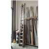 Image 1 : LITE 28' ALUMINUM EXTENSION LADDER, 2 WOODEN LADDERS & 2 PCS OF ALUMINUM LADDER