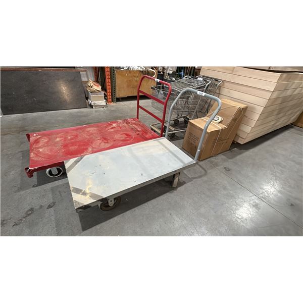 GREY METAL 48" X 24" PLATFORM CART