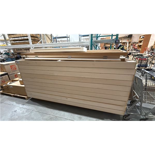 LARGE GROUP OF UNFINISHED WOODEN CABINET FRAMES/BASES