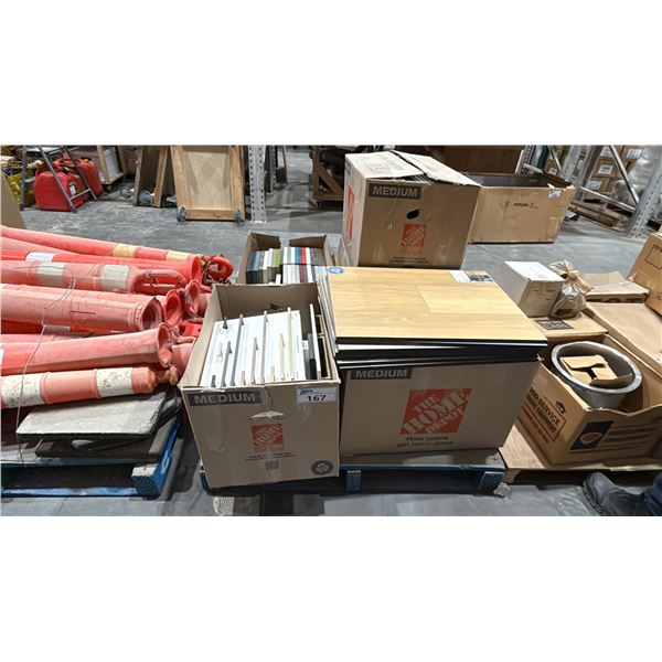 PALLET OF ASSORTED COMMERCIAL DISPLAY HARDWARE & CABINET SAMPLES