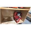 Image 4 : 2 SMALL UTILITY CABINETS WITH ASSORTED CONTENTS- GLASS GRABBER CUPS, HARDWARE, SANDPAPER & MORE