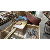 Image 6 : 2 SMALL UTILITY CABINETS WITH ASSORTED CONTENTS- GLASS GRABBER CUPS, HARDWARE, SANDPAPER & MORE