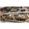 Image 2 : WOODEN MATERIAL CART WITH ASSORTED METAL PARTS & TUBE LIGHT BULBS