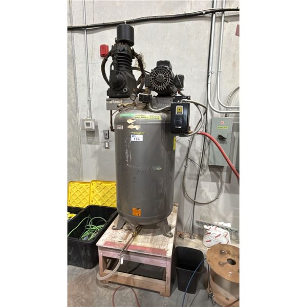 SILVER VERTICAL INDUSTRIAL AIR COMPRESSOR