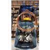 Image 2 : ASSORTED ITEMS INCLUDING; FUEL CANS, STEP LADDER, EXTENSION CORDS, PALLETS, WOOD 3-TIER PUSH CART