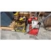 Image 4 : ASSORTED ITEMS INCLUDING; FUEL CANS, STEP LADDER, EXTENSION CORDS, PALLETS, WOOD 3-TIER PUSH CART